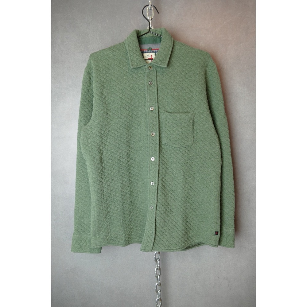 Relwen Quilted Button Down Shirt‎ Jacket Green Size M